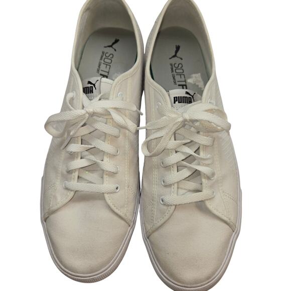 Puma Bari 12 Men's Tennis Shoe Training Canvas White Soft Foam Athletic Sneaker - Picture 1 of 7